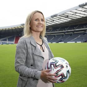 The Scottish FA's Head of Girls’ and Women’s Football Fiona McIntyre is pictured at Hampden Park. (Photo by Craig Williamson / SNS Group)