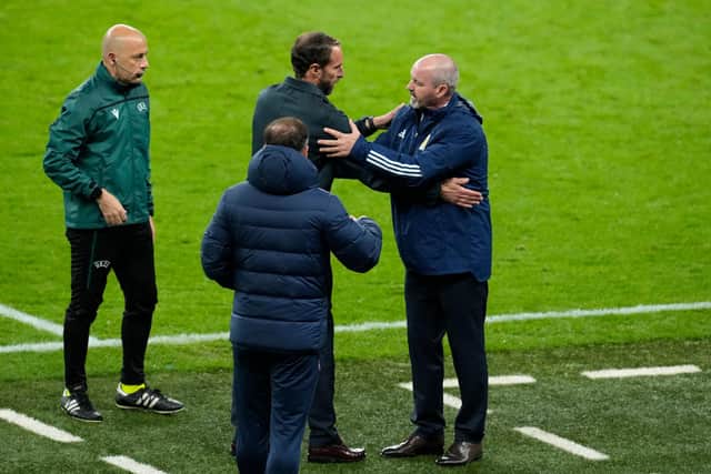 Gareth Southgate and Steve Clarke during England v Scotland last summer.