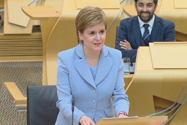 Nicola Sturgeon has been re-elected as First Minister.