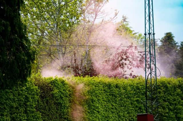 Kelty fans outside the ground with flares during a Scottish League Two play-off final second leg between Brechin City and Kelty Hearts at Glebe Park, on May 23, 2021, in Brechin, Scotland (Photo by Craig Foy / SNS Group)