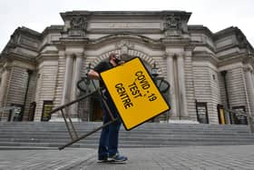 Covid-19 test centre opened up in Edinburgh's Usher Hall