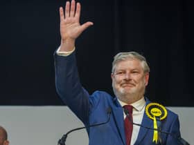 SNP's Angus Roberston wins for Edinburgh Central, taking the seat from the Scottish Conservatives. Picture: Lisa Ferguson/JPIMedia