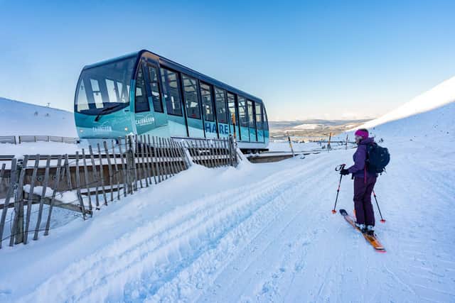 Funicular passengers are restricted to the Cairngorm snowsports area