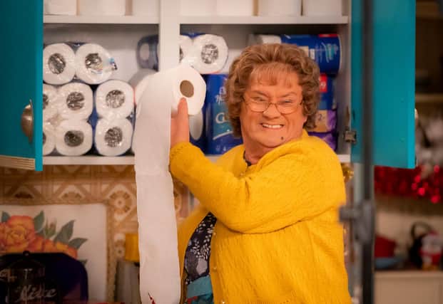 Mrs Brown has been thinking of others during the pandemic but judging by her toilet-roll stash not too much