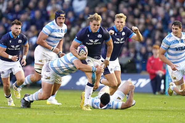 Duhan van der Merwe was on the scoresheet as Scotland overpowered Argentina at BT Murrayfield.