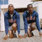 Barney Ewell, left, with fellow sprinter Harrison Dillard en route to the 1948 Olympic Games in London. Picture: Bettmann Archive/Getty Images