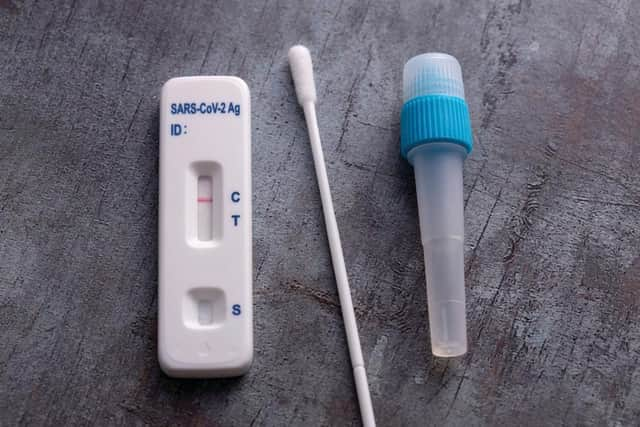 Covid-19 lateral flow test kit. Picture: Simon Burt/Shutterstock