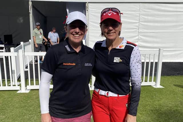 Scottish No 1 Gemma Dryburgh and Annika Sorenstam pictured after playing together in the first round of the Hilton Grand Vacations Tournament of Champions at Lake Nona in Florida.