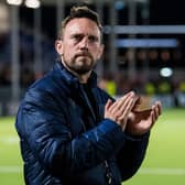 Mike Blair applauds the fans after his final home game as Edinburgh head coach.  (Photo by Ross Parker / SNS Group)