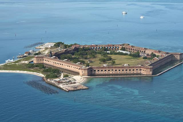 Fort Jefferson in Dry Tortugas National Park. Pic: PA Photo/Andy Newman.