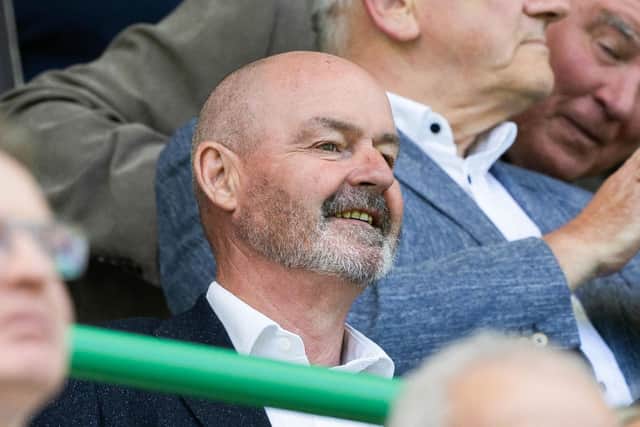 Scotland manager Steve Clarke was in the Easter Road main stand  (Photo by Craig Williamson / SNS Group)