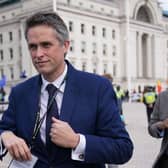 Sir Gavin Williamson (centre) arriving for the Conservative Party annual conference at the International Convention Centre in Birmingham last month