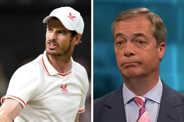 Andy Murray's satirical comment about Nigel Farage's support for Novak Djokovic produced a humourless, dismissive response (Picture: PA)