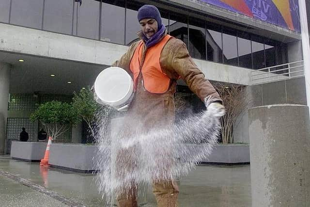 Table salt will indeed work as anti-ice agent in freezing temperatures (Photo: ROBERTO SCHMIDT/AFP via Getty Images)