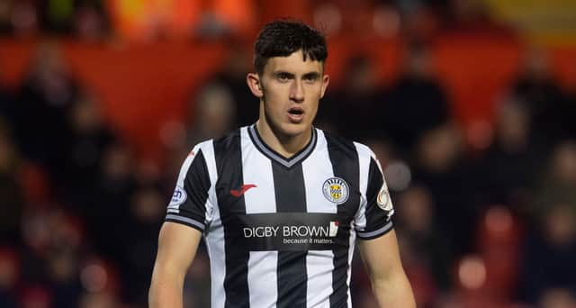 ABERDEEN, SCOTLAND - DECEMBER 04: Jamie McGrath in action for St Mirren during a cinch Premiership match between Aberdeen and St Mirren at Pittodrie Stadium, on December 04, 2021, in Aberdeen, Scotland. (Photo by Craig Foy / SNS Group)