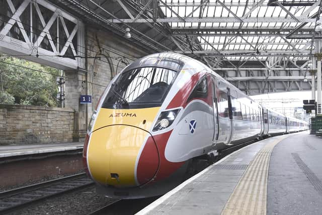 An LNER Azuma at Edinburgh Waverley. Picture: Lisa Ferguson.