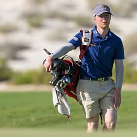 Craig Howie may be carrying his own clubs but it's not stopped him opening up a two-shot lead after 36 holes in the UAE Challenge at Saadiyat Beach Golf Club in Abu Dhabi. Picture; Octavio Passos/Getty Images.
