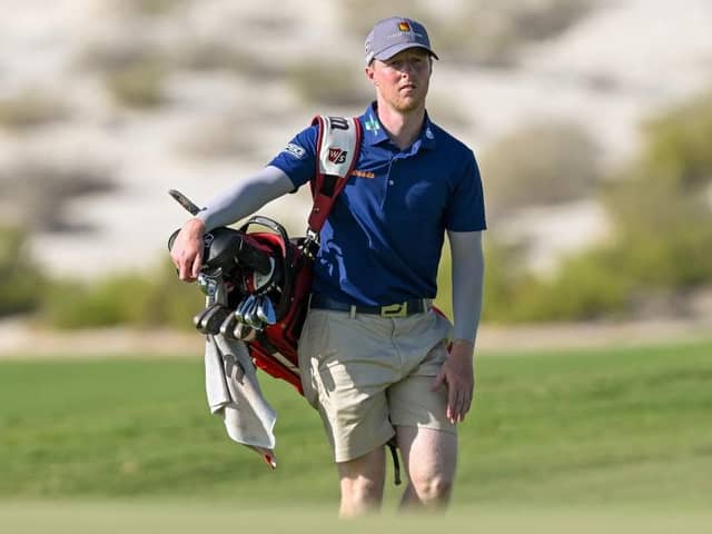 Craig Howie may be carrying his own clubs but it's not stopped him opening up a two-shot lead after 36 holes in the UAE Challenge at Saadiyat Beach Golf Club in Abu Dhabi. Picture; Octavio Passos/Getty Images.