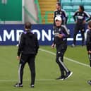Real Madrid manager Carlo Ancelotti takes a training session at Celtic Park ahead of Tuesday night's clash in Glasgow.
