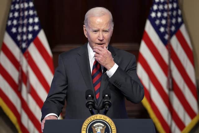 US president Joe Biden sid in a tweet that violence 'would give Hamas what they seek'. Picture: Getty Images