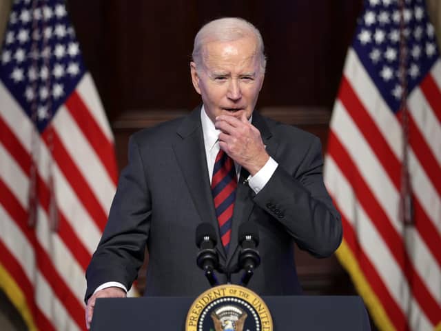 US president Joe Biden sid in a tweet that violence 'would give Hamas what they seek'. Picture: Getty Images