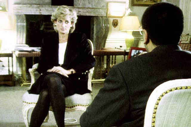 Diana, Princess of Wales during her interview with Martin Bashir for the BBC.