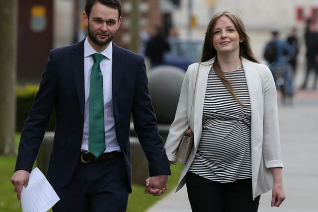 Daniel McArthur and his wife Amy the owners of Ashers bakery. In 2018, the UK Supreme Court ruled that Northern Ireland gay rights activist Gareth Lee was not discriminated against when the Christian owners of a Belfast bakery refused to make him a cake iced with the slogan "Support Gay Marriage".