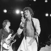 Les McKeown with The Bay City Rollers, playing at the Budokan in Tokyo in December, 1976