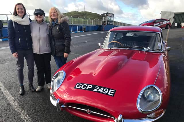 Kathleen Clark with her granddaughter Ellen Birt and daughter Janice Reavell. Picture: Knockhill Racing Circuit
