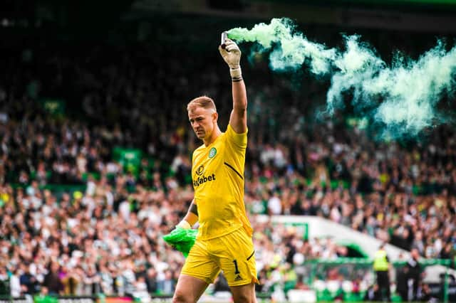 Celtic goalkeeper Joe Hart addressed the matter of manager Ange Postecoglou's future following the 5-0 win over Aberdeen  (Photo by Craig Foy / SNS Group)