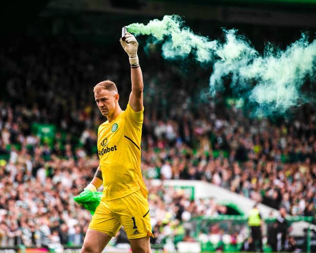 Celtic goalkeeper Joe Hart addressed the matter of manager Ange Postecoglou's future following the 5-0 win over Aberdeen  (Photo by Craig Foy / SNS Group)