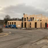 Building work is progressing on creating a new family resource centre, a library and a council office