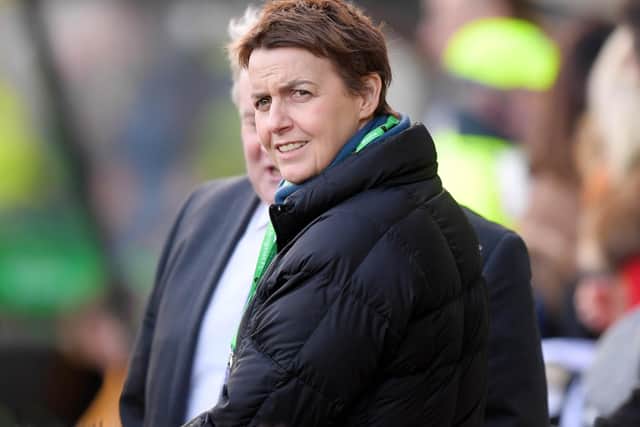 Hibernian Chief Executive, Leeann Dempster, has quit the Easter Road club after six years in the post. (Photo by Gary Hutchison / SNS Group)