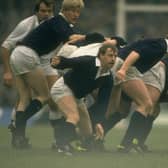 Roy Laidlaw in action for Scotland during the 1987 Calcutta Cup match against England at Twickenham. Picture: Russell Cheyne/Allsport