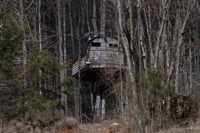 A guard post is seen at the Fortitude Ranch, which may or may not have a wi-fi signal (Picture: Nicholas Kamm/AFP via Getty Images)