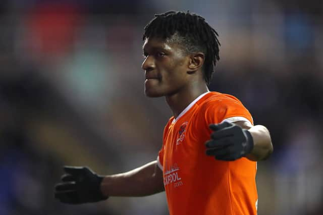 Former Blackpool striker Armand Gnanduillet has signed an 18-month contract at Hearts. Pic: Getty Images.