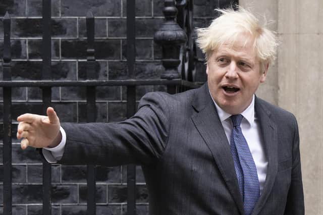 Boris Johnson outside No10 Downing Street on December 10