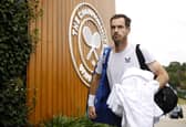 Andy Murray arrives for a practice session on day one of Wimbledon 2024 at the All England Lawn Tennis and Croquet Club. (Photo by Adam Pretty/Getty Images)