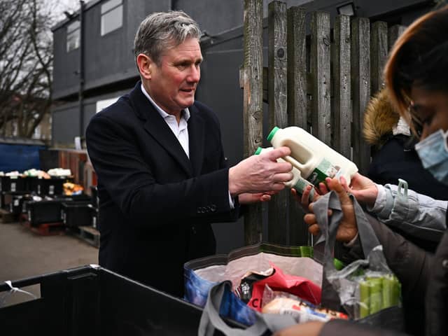 Sir Keir Starmer visits Baltic Street Food Hub and Adventure Playground in Glasgow to highlight the cost of living crisis in January, but reader isn't convinced the now Prime Minister cares about worse-off families (Picture: Jeff J Mitchell/Getty Images)