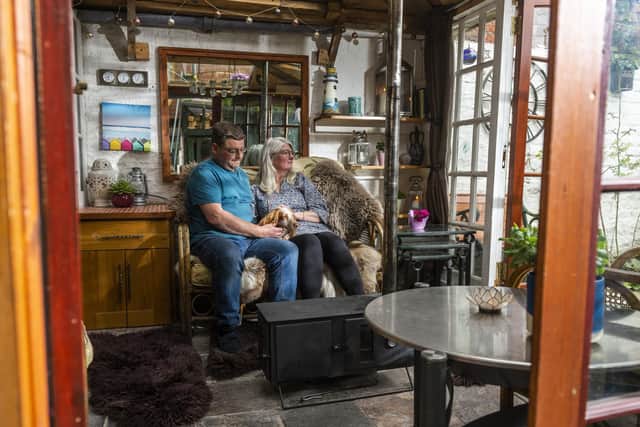 Adam and Jill Pennington in their entry, The Shed, in North Shields, Tyne and Wear.