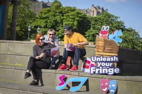 Cris Peploe, Cerstin Heck, Saber Bamatraf and Robbie Cockburn launch the Edinburgh Festival Fringe programme. Picture: Jessica Shurte