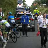 The race was paused with a little over 190 kilometres of the 271km distance remaining