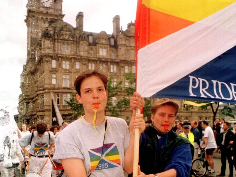Scotland's first ever official Gay Pride March took to Princes Street in 1995.
