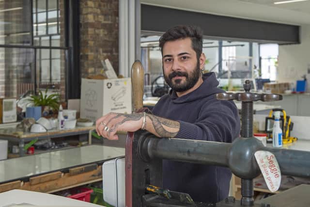Syrian-born artist Mousa AlNana will be among those showing work in the forthcoming exhiibition Uprooted Visions at Edinburgh Printmakers.Picture: Neil Hanna.jpg