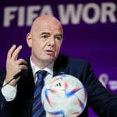 FIFA President Gianni Infantino during a press conference ahead of the World Cup's commencement on Sunday.
