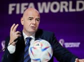 FIFA President Gianni Infantino during a press conference ahead of the World Cup's commencement on Sunday.