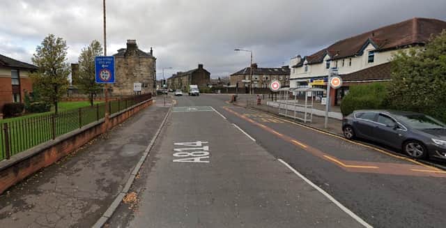 Glasgow Road near to its junction with Castlegreen Street, Dumbarton where the serious assault took place (Photo: Google Maps).