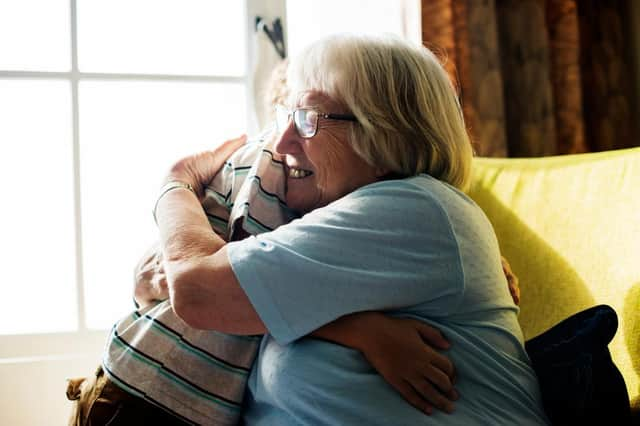 The new rules could allow grandparents to visit and even hug their grandchildren for the first time since lockdown (Photo: Shutterstock)