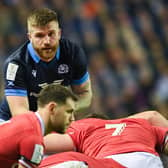 Scotland's Luke Crosbie in action during the Six Nations win over Wales at Murrayfield. (Photo by Ross MacDonald / SNS Group)