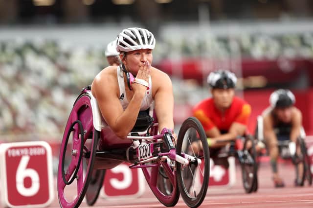 Sammi Kinghorn just missed out on a medal in the Women's 800m - T53.
